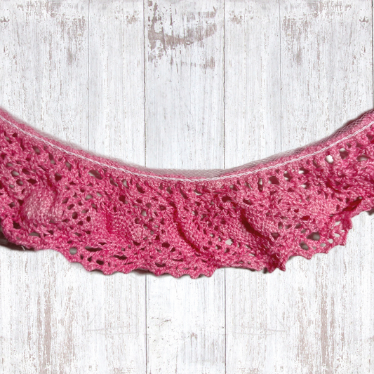 1.5” Bubblegum Pink Cluny Lace