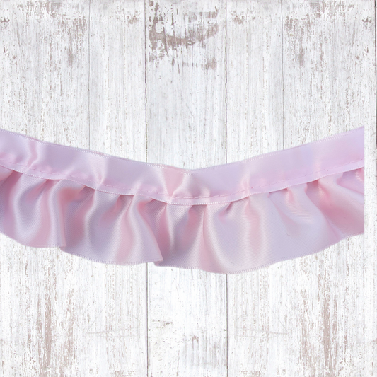 2” Pink Satin Ruffle