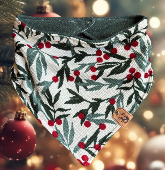 Mistletoe Kisses  - Christmas Collection - Reversible Dog Bandana