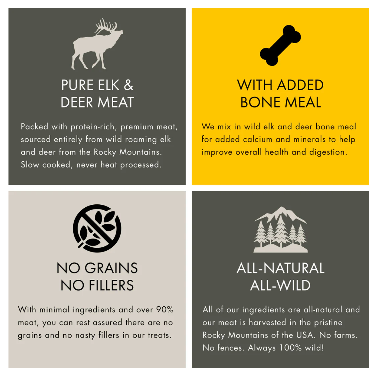 Mountain Wild Pet - Wild Elk and Venison Dog Treats