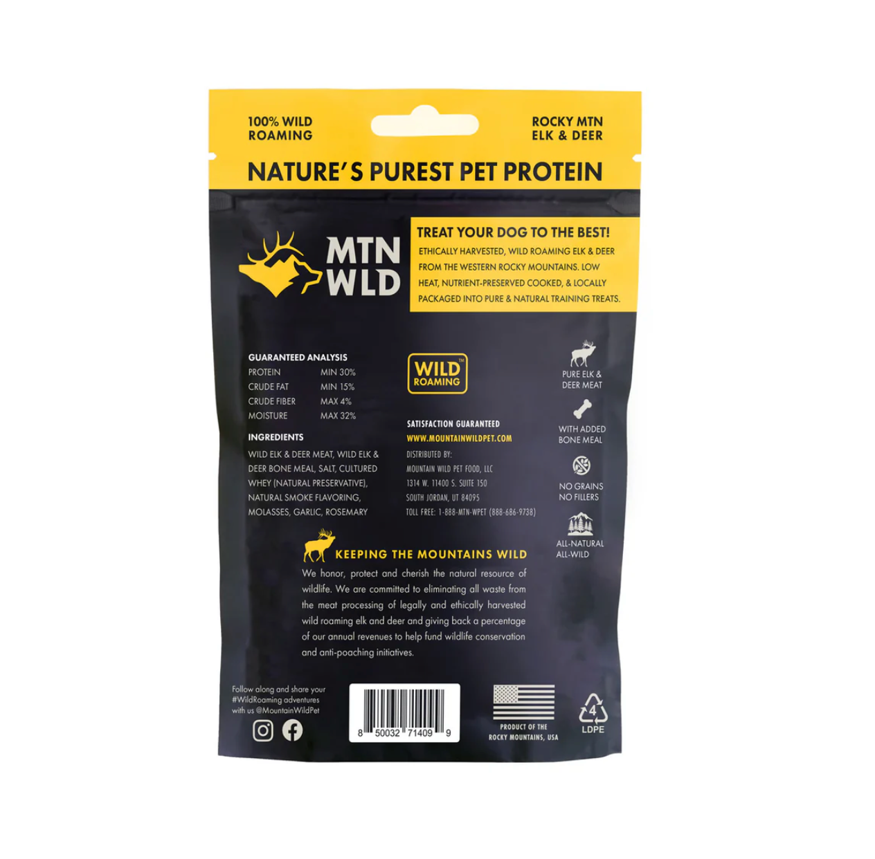 Mountain Wild Pet - Wild Elk and Venison Training Treat Nibs