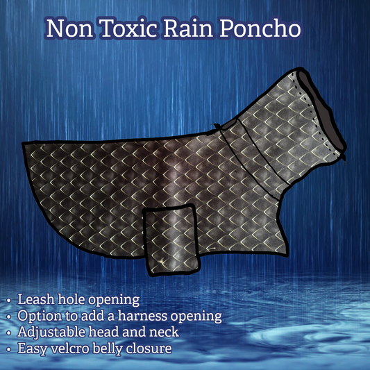 Midnight Dragon - Non Toxic Rain Dog Poncho