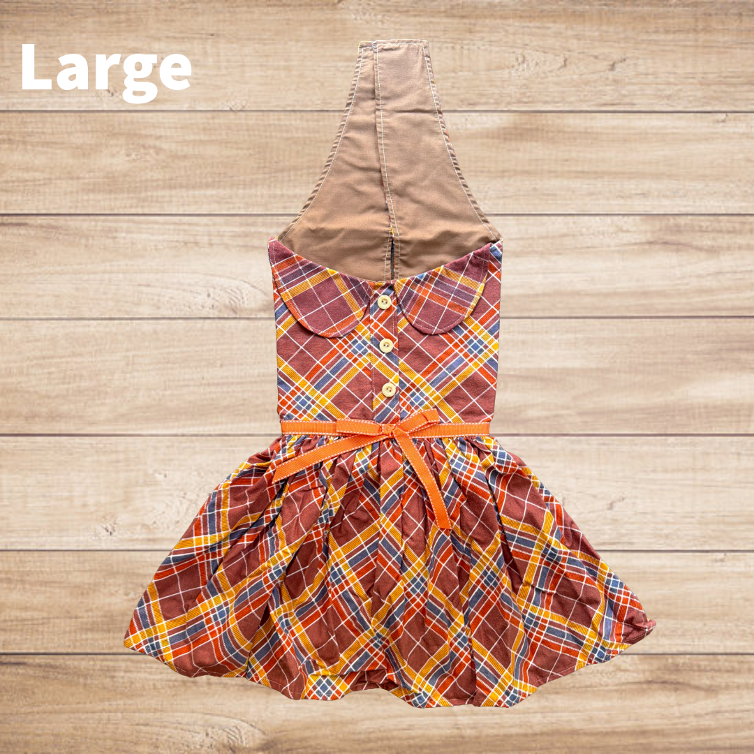 Autumn Plaid -  LARGE - Dog Dress