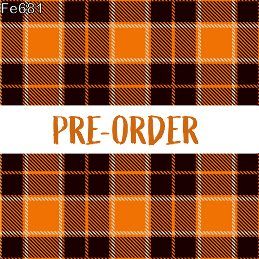 Jack'o'lantern Plaid - Reversible Bandana