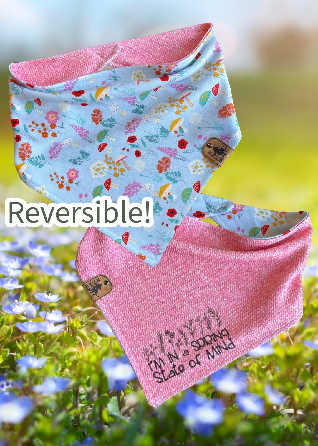 I'm in a spring state of mind - Reversible Dog Bandana