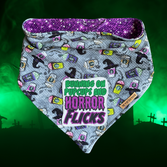 PupCups and Horror Flicks - Halloween Bandana