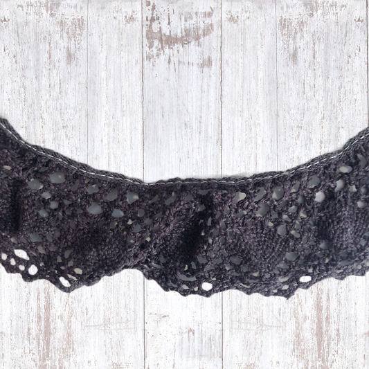 1.5” Dark Charcoal Cluny Lace