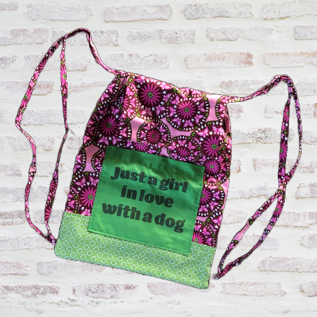 Just a Girl In Love with a Dog - Drawstring Bag